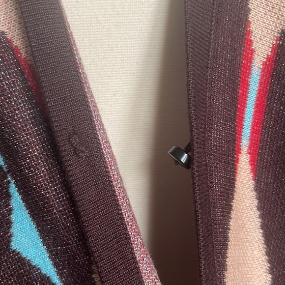 RANCHO ESTANCIA Western Aztec print Shawl poncho OS - Picture 2 of 11